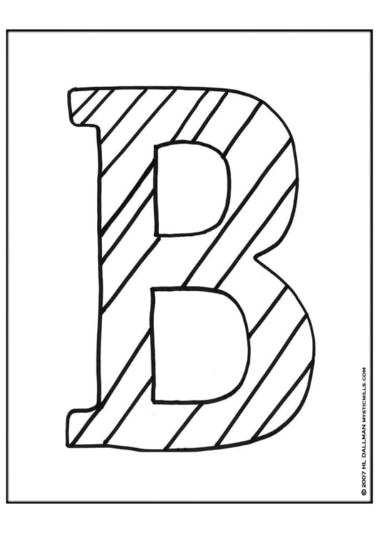 Målarbild bokstaven B