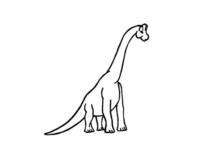 Målarbild brachiosaurus