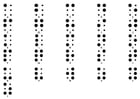 F�rgl�ggningsbilder braille - alfabet - punktskrift