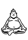 Målarbild buddha