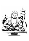 Målarbild buddha