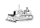 Målarbild bulldozer