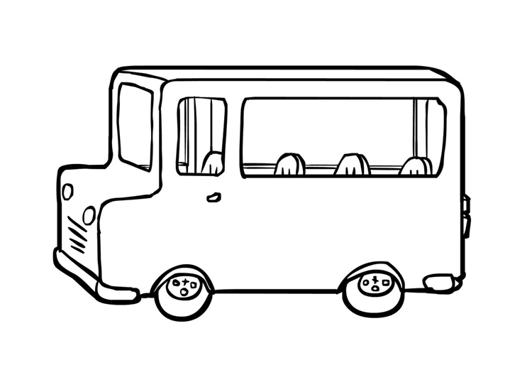 Målarbild buss