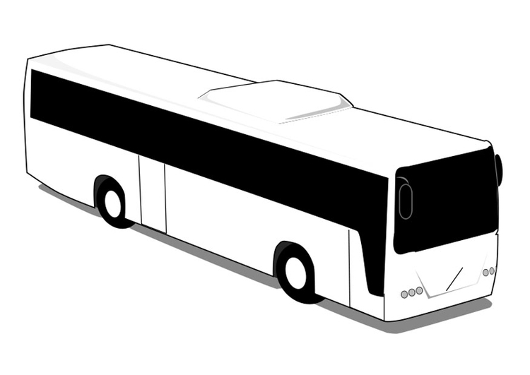 Målarbild buss