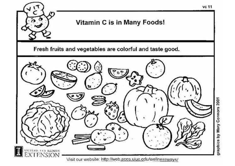 Målarbild C-vitamin i vÃ¥r mat
