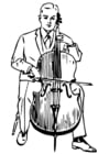Målarbild cello