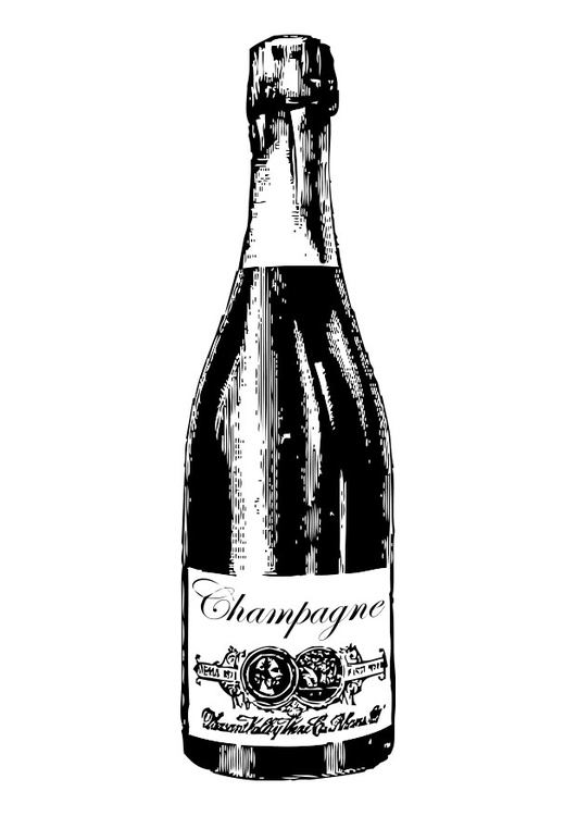 Målarbild champange