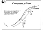 Målarbild Champosaurus 