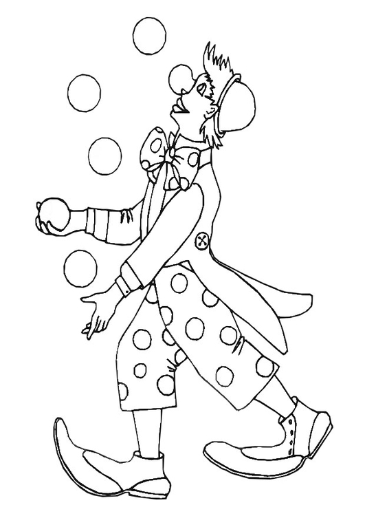 Målarbild clown