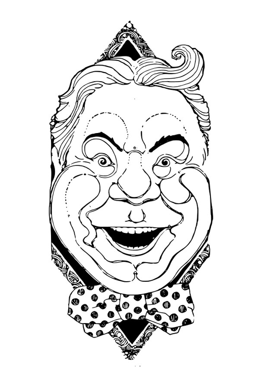 Målarbild clown