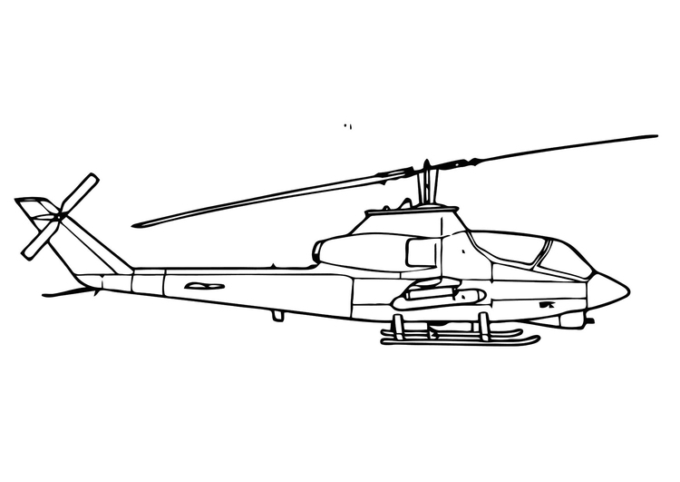 Målarbild Cobra helikopter