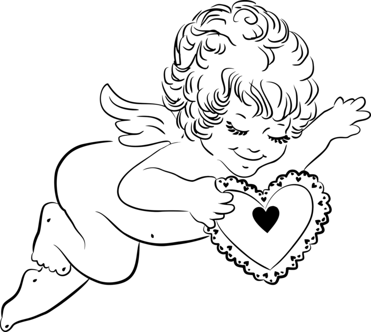 Målarbild Cupid
