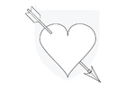 F�rgl�ggningsbilder Cupidos hjärta
