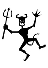 malarbild dansande djävul