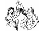 F�rgl�ggningsbilder dansande kvinnor