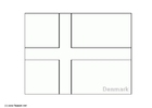 malarbild Dansk flagga