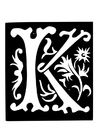 F�rgl�ggningsbilder dekorativa bokstäver - K
