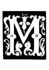 dekorativa bokstäver - M