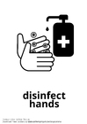 desinficera händerna