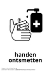 desinficera händerna