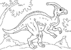 F�rgl�ggningsbilder dinosaur - parasaurolophus