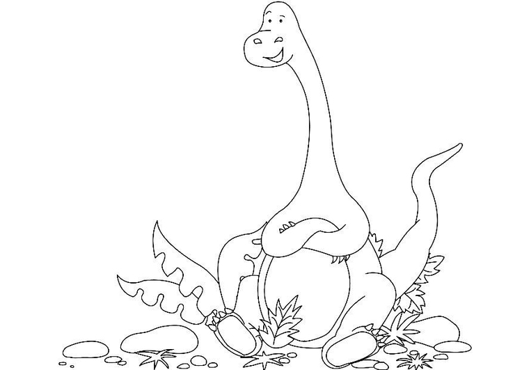 Målarbild dinosaurie