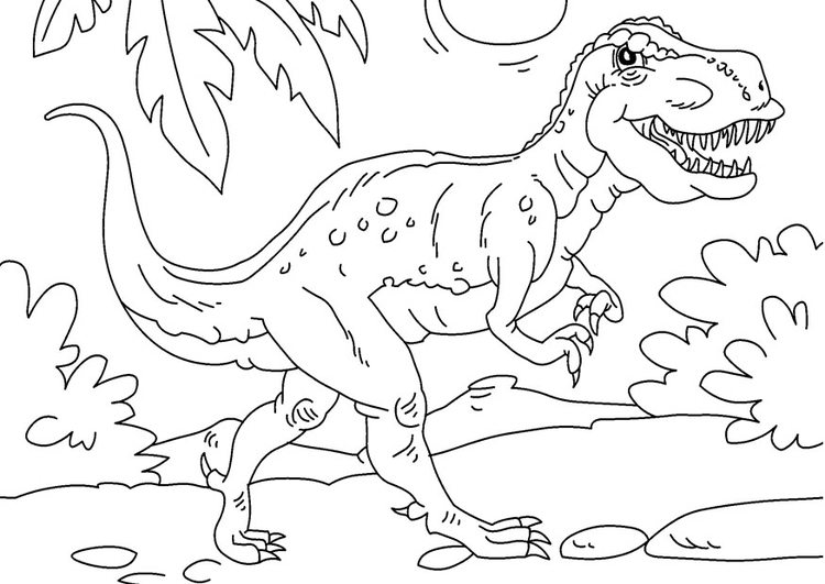 Målarbild dinosaurie - Tyrannosaurus Rex
