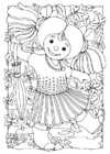 malarbild docka - flicka