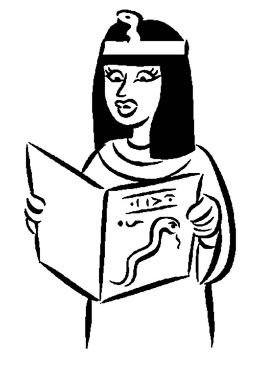 Målarbild egyptisk kvinna