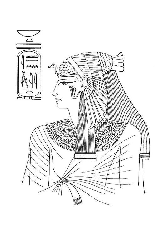 Målarbild egyptisk kvinna
