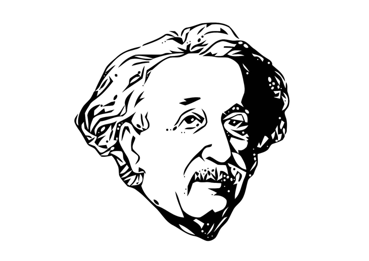 Målarbild Einstein