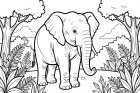 elefant i skogen