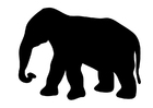 F�rgl�ggningsbilder elefant