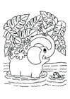 Målarbild elefant