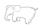 Målarbild elefant