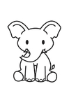 F�rgl�ggningsbilder elefant