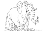 F�rgl�ggningsbilder elefant