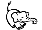 F�rgl�ggningsbilder elefant