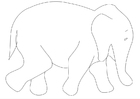 Målarbild elefant