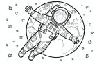 en astronaut i rymden