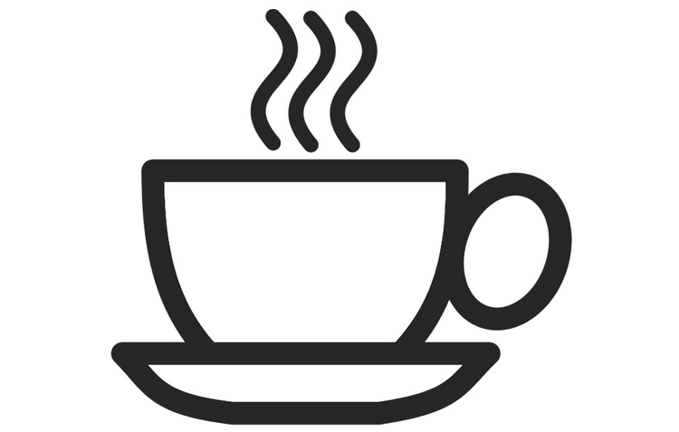 Målarbild en kopp kaffe