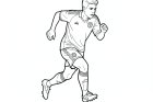en springande fotbollsspelare