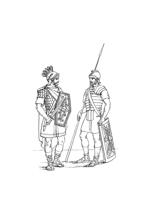 Målarbild engelsk soldat i den romerska armÃ©n