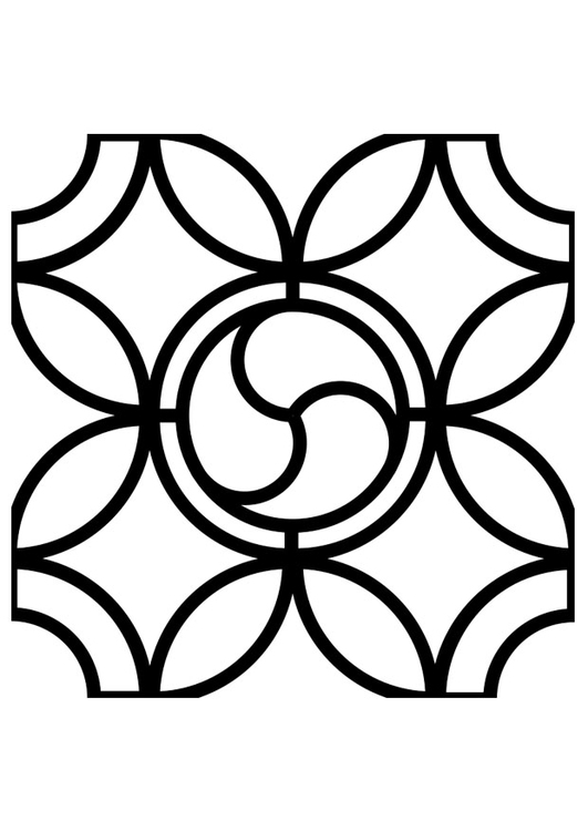 Målarbild fÃ¤rgat glas