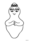 F�rgl�ggningsbilder Familjen Barbapapa - flicka