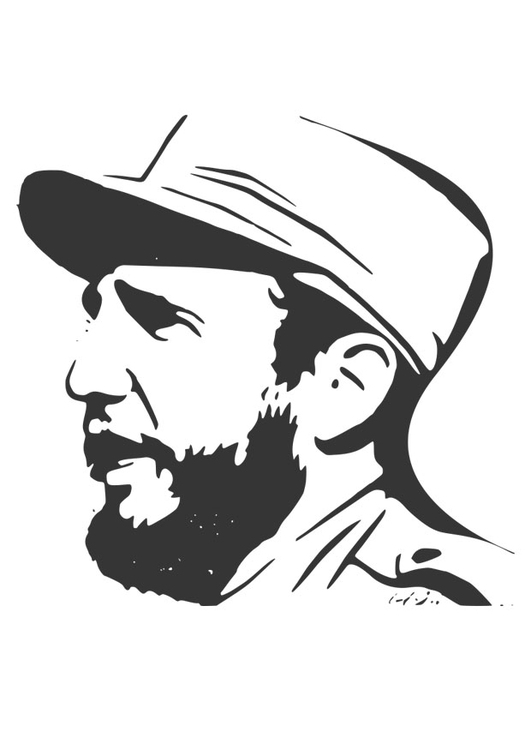 Målarbild Fidel Castro