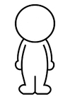 malarbild figur - tomt ansikte