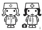 F�rgl�ggningsbilder finn skillnaden - sjuksköterskor