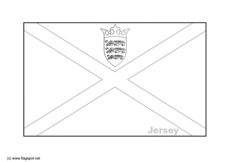 Målarbild Flagga frÃ¥n Jersey