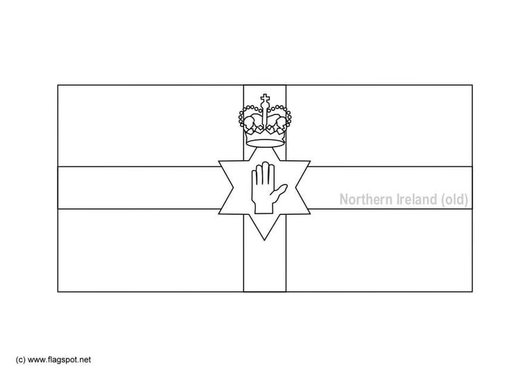 Målarbild Flagga frÃ¥n Nordirland